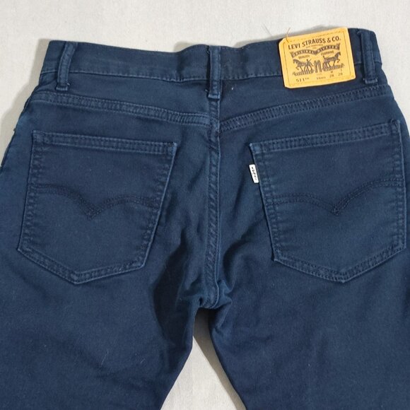 Levi's 511 jeans men's big boys size 16 28/28 navy blue colour Knit pants - Picture 4 of 12